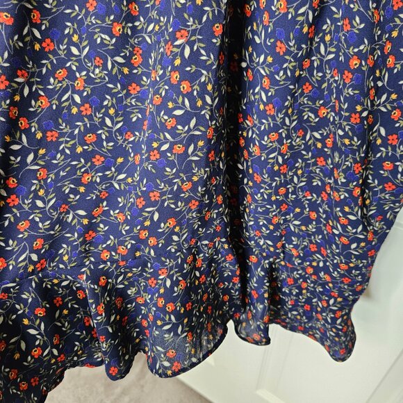 JACK by BB DAKOTA Blue Floral Mini Dress Long sleeves  Size S - Picture 7 of 16